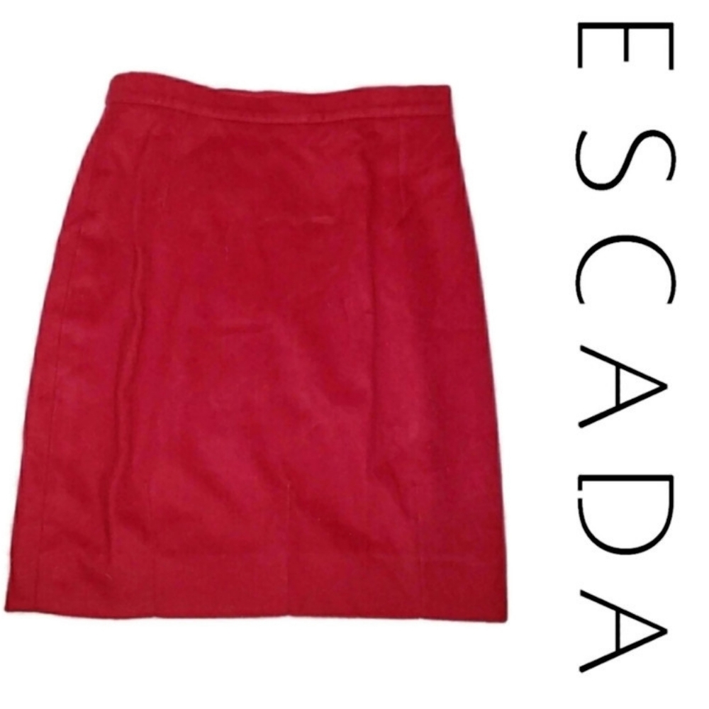 ESCADA red pencil skirt size UK 38 US 8 GUC
